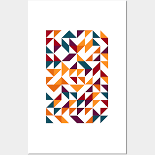 Creative Geometric Colourful Triangle Pattern #45 Posters and Art